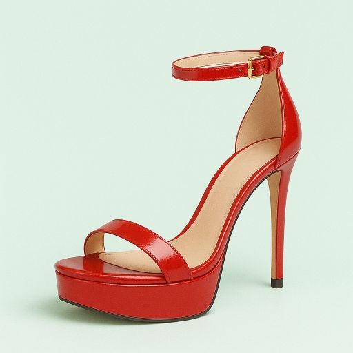 Sandały na obcasie z platformą