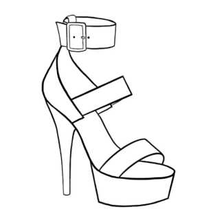 Buty na obcasie z paskiem nad kostką