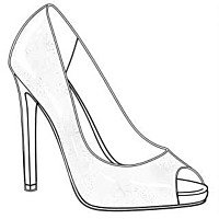 Czółenka z odkrytymi palcami bez platformy