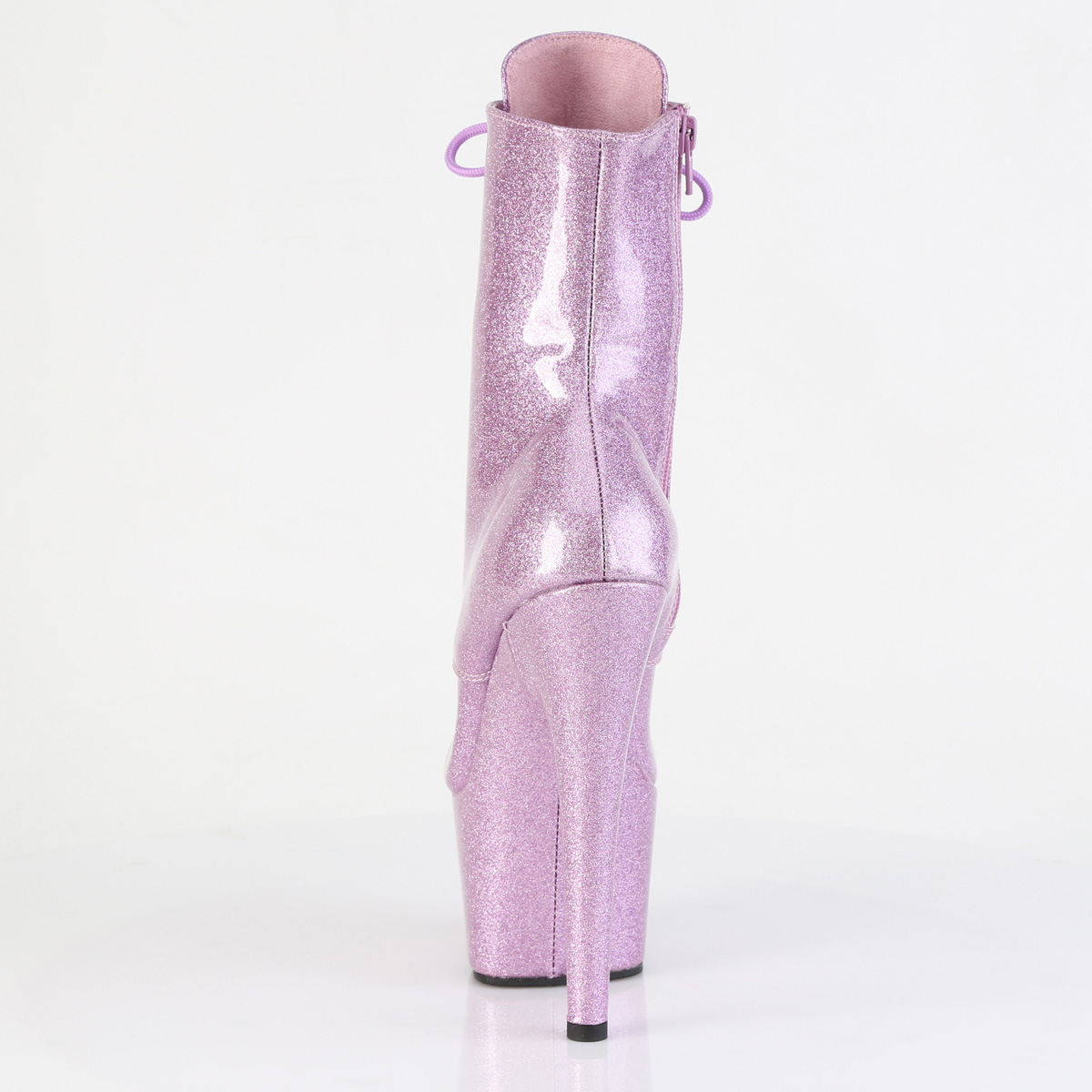 Pleaser Adore-1020GP LLG/M - Błyszczące różowe buty za kostkę na wysokiej platformie