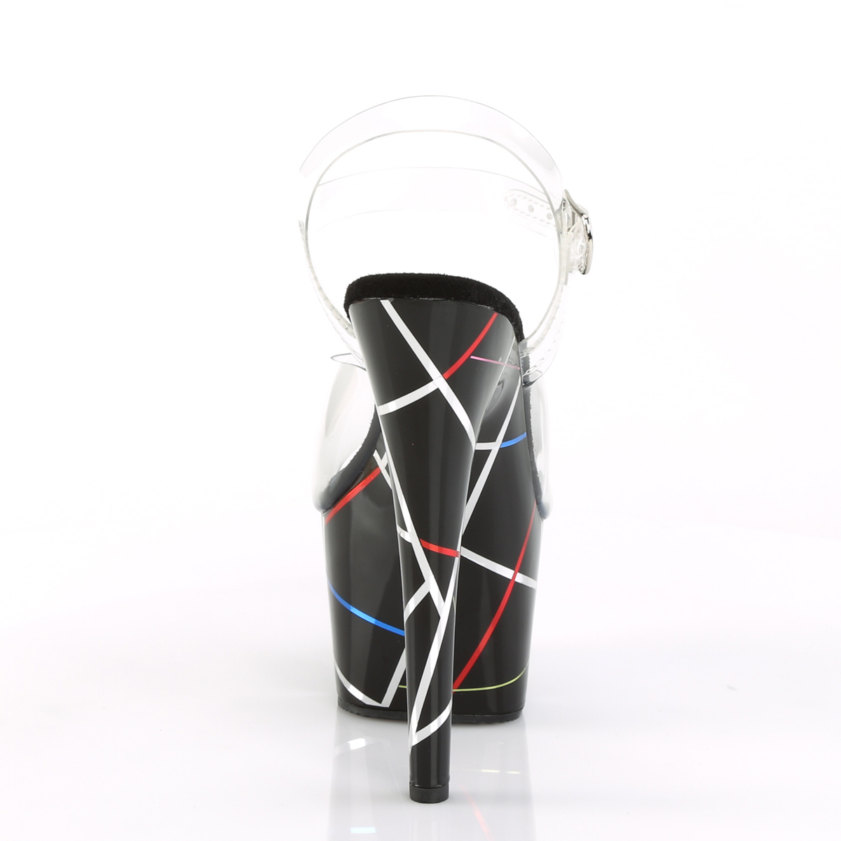 Pleaser Adore-708BMC C/B - Przezroczyste sandały na wysokiej platformie