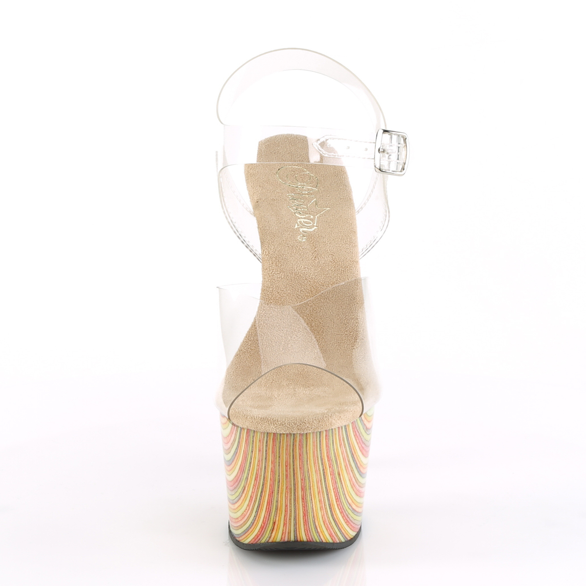 Pleaser Adore-708JB C/CRMC - Przezroczyste sandały na wysokiej platformie