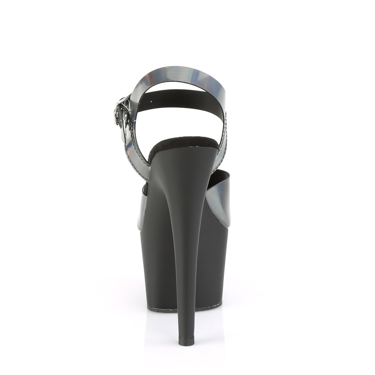 Pleaser Adore-708N-DT PWHGTPU/B - Srebrne sandały na wysokiej platformie
