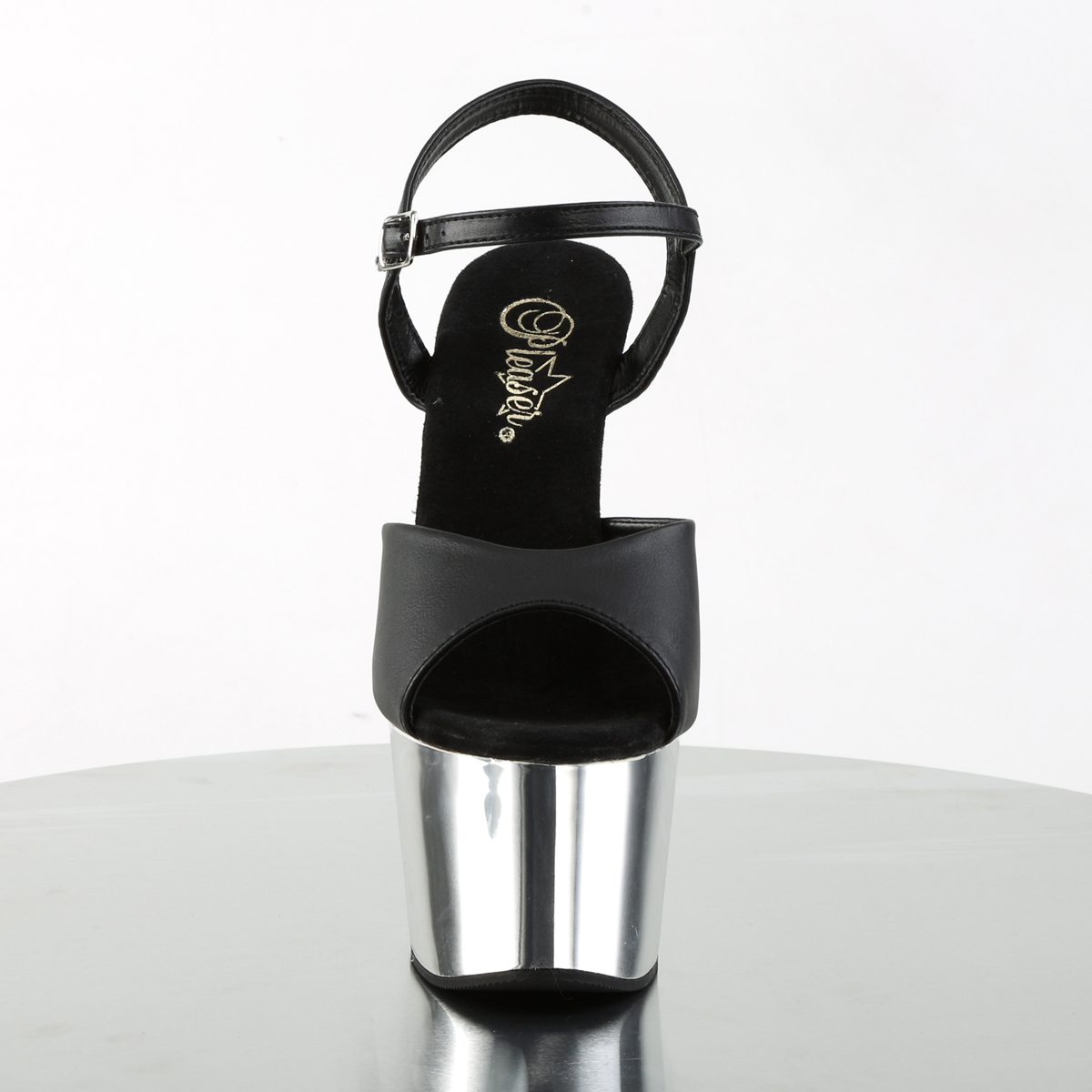 Pleaser Adore-709 BPU/SCH - Czarne sandały na wysokiej platformie