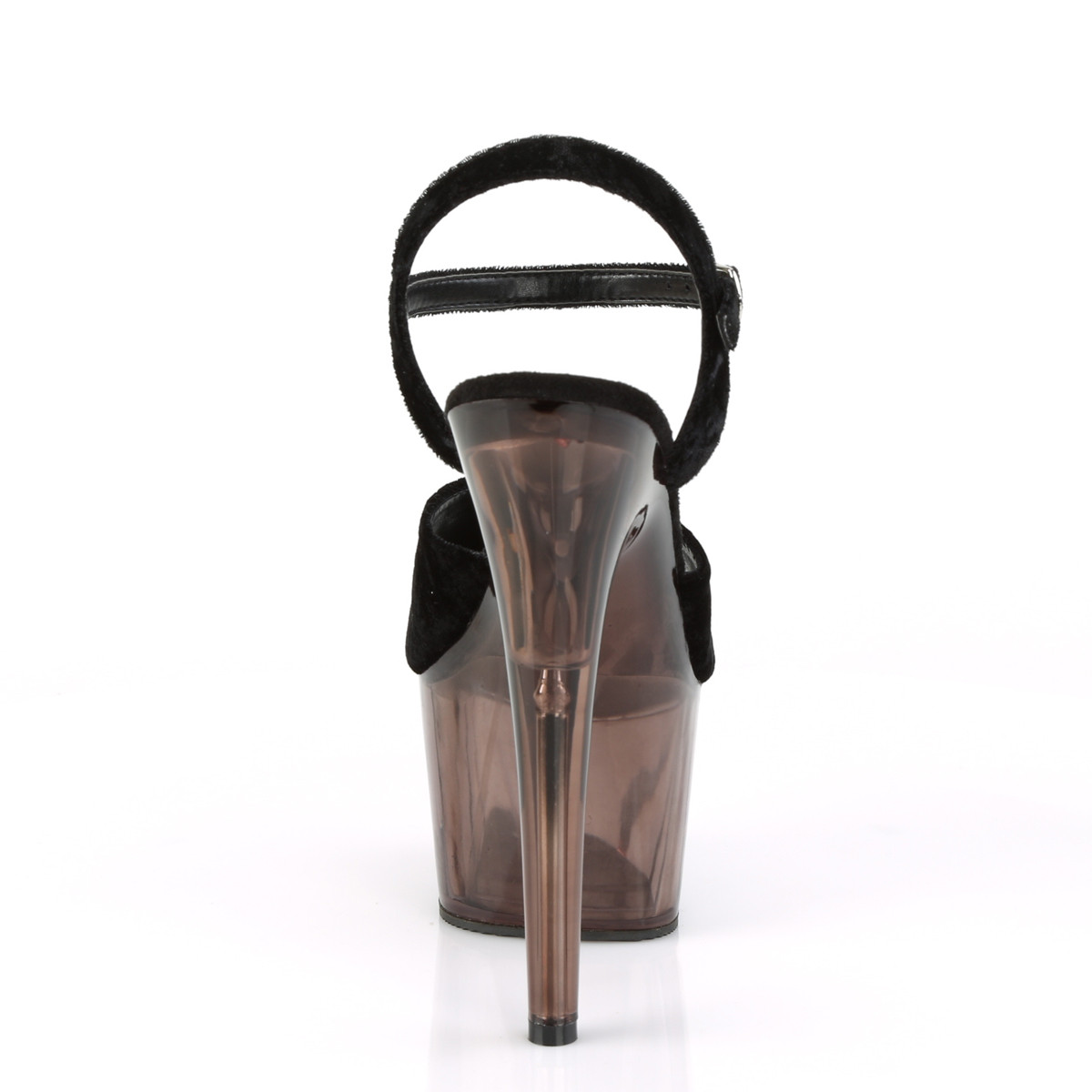 Pleaser Adore-709MCT BVEL/DT - Czarne sandały na wysokiej platformie