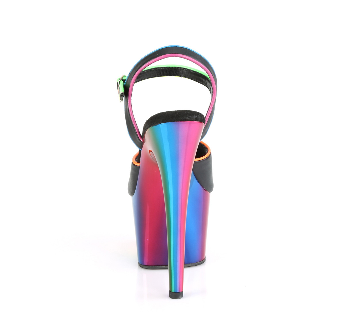 Pleaser Adore-709RC-02 BPU/RBWCH - Czarne sandały na wysokiej platformie