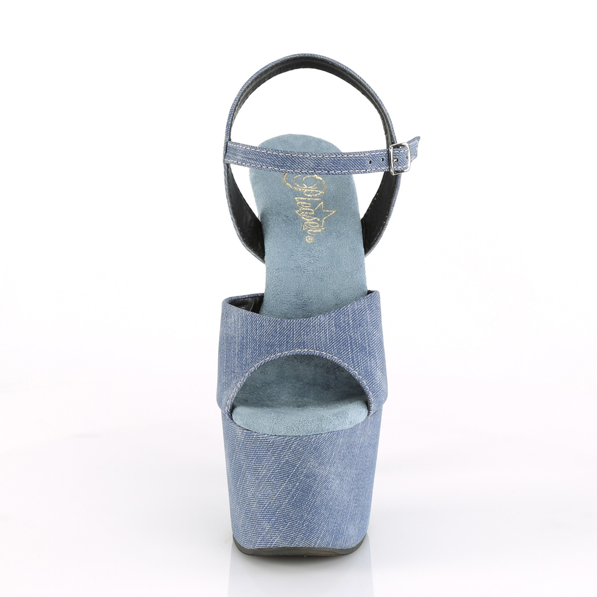 Pleaser Adore-709WR DMPU/M - Niebieskie sandały na wysokiej platformie