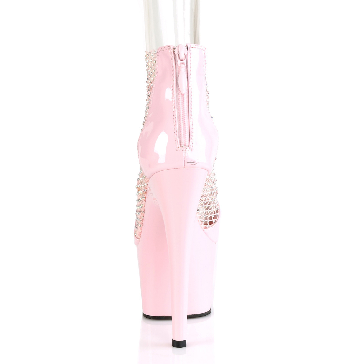 Pleaser Adore-765RM BPPT-MS/M - Błyszczące różowe buty z paskiem nad kostką na wysokiej platformie