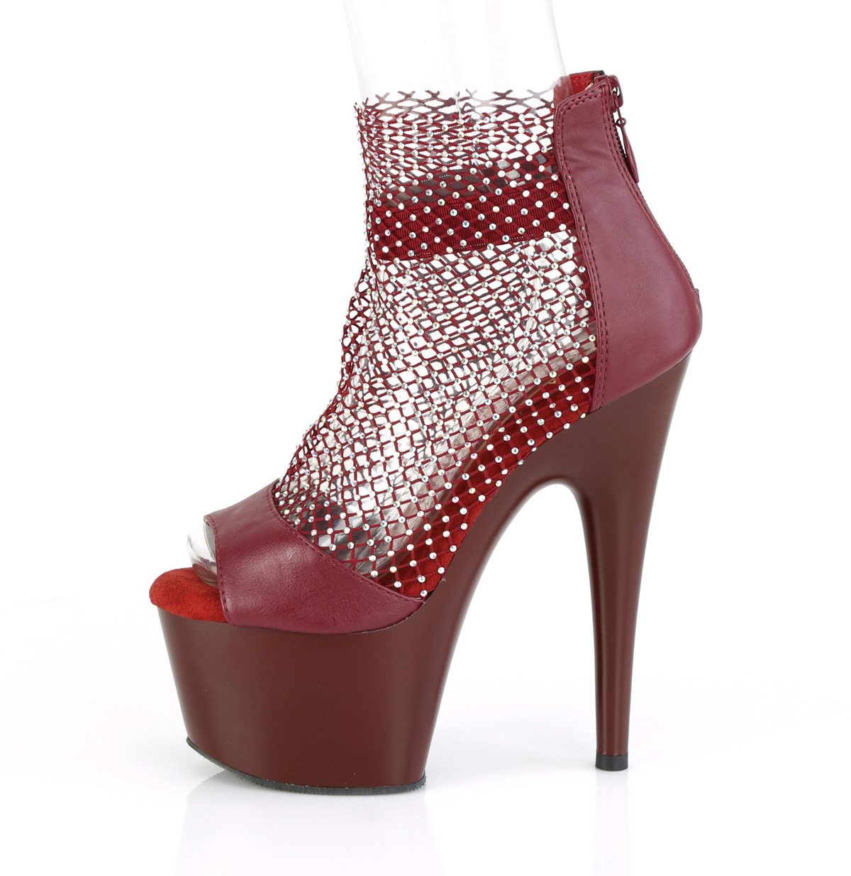 Pleaser Adore-765RM BYFS-MS/M - Fioletowe buty z paskiem nad kostką na wysokiej platformie