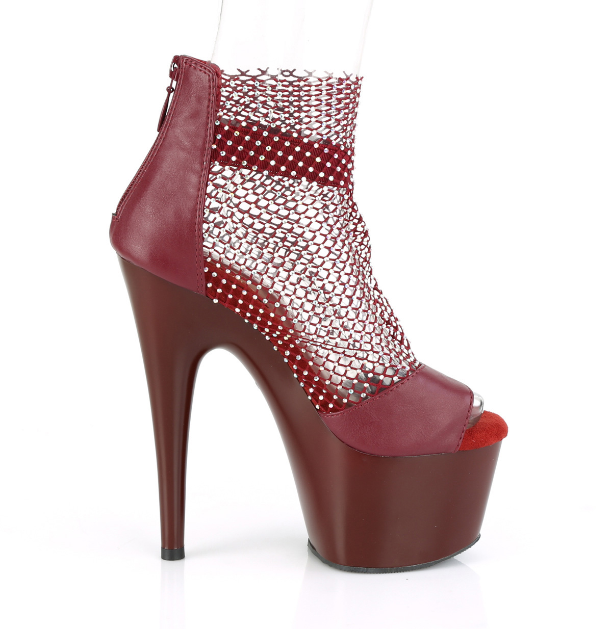 Pleaser Adore-765RM BYFS-MS/M - Fioletowe buty z paskiem nad kostką na wysokiej platformie