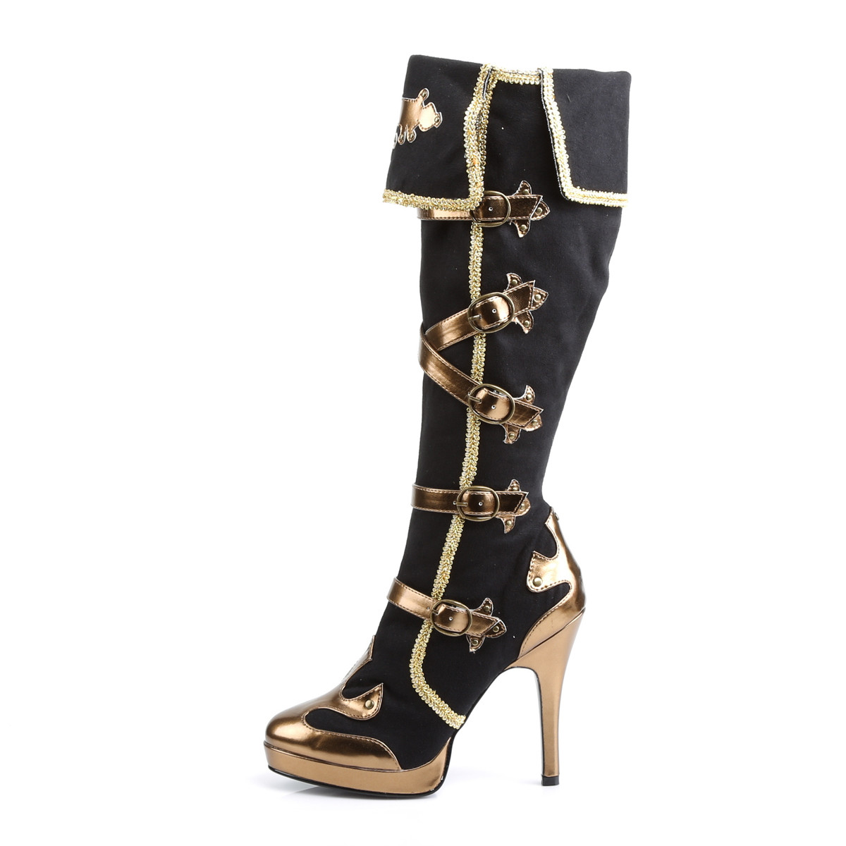 Funtasma Arena-2012 B/MF - Czarne kozaki na wysokim obcasie