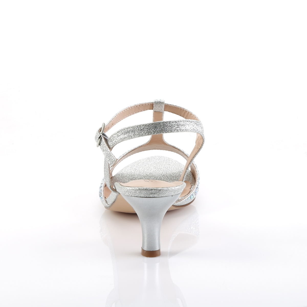Fabulicious Audrey-05 SFA - Srebrne sandały na obcasie