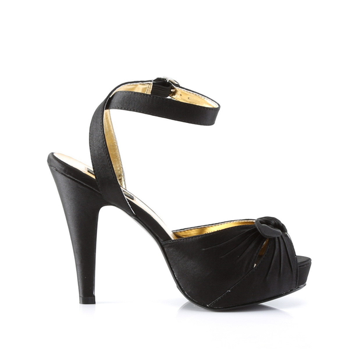 Pin Up Couture Bettie-04 BSA - Czarne sandały z platformą na obcasie