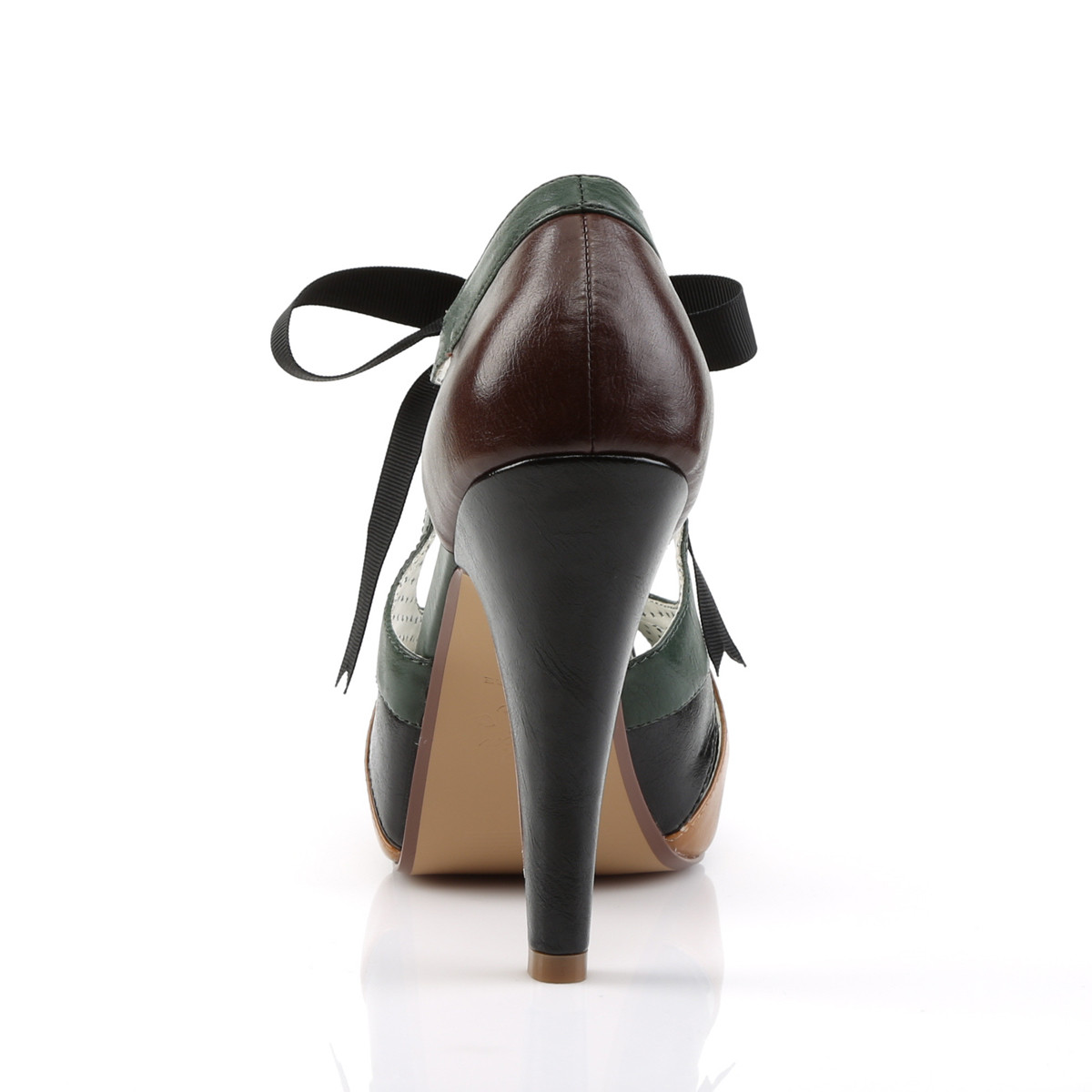 Pin Up Couture Bettie-19 TMCPU - Beżowe czółenka z paskami