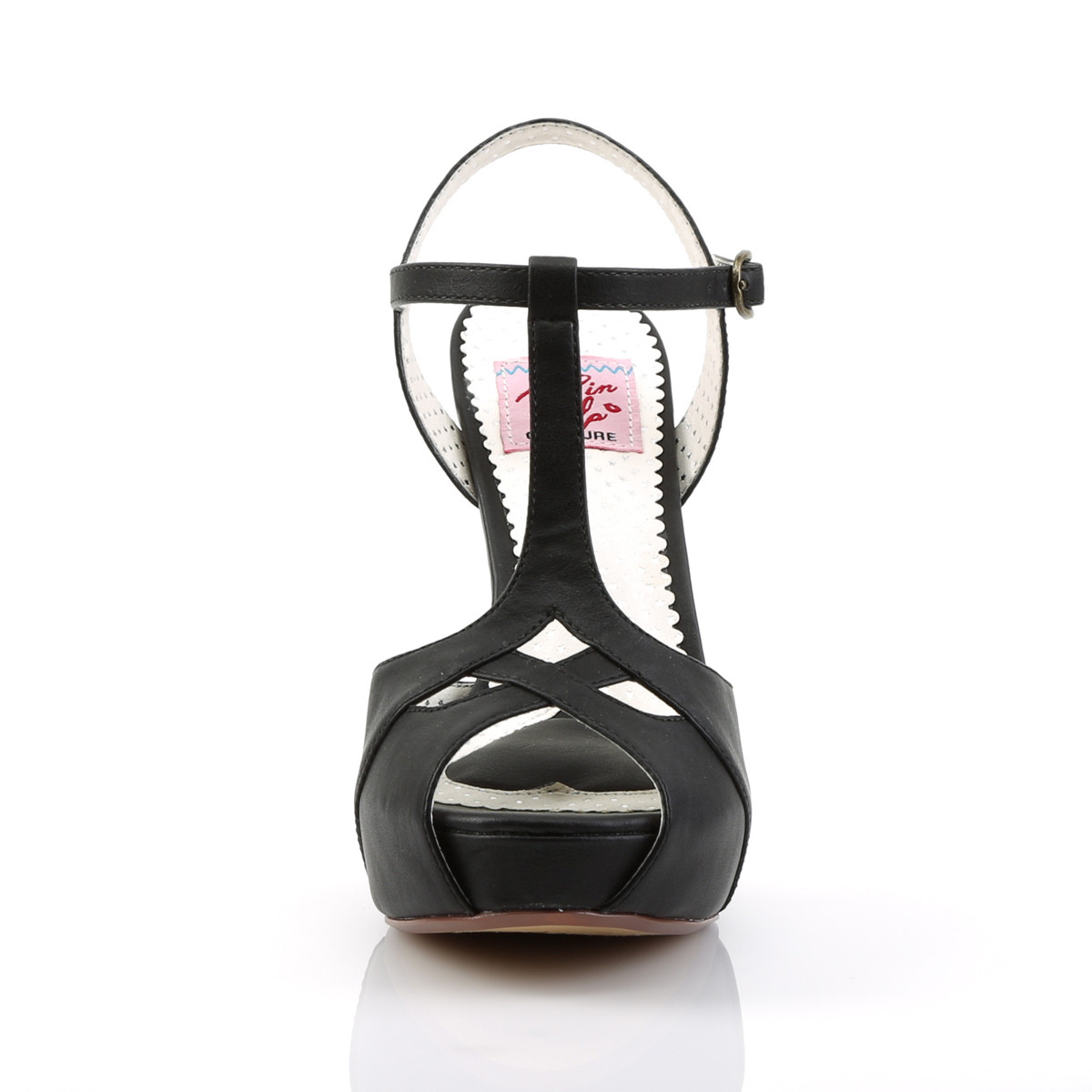 Pin Up Couture Bettie-23 BPU - Czarne sandały z platformą na obcasie