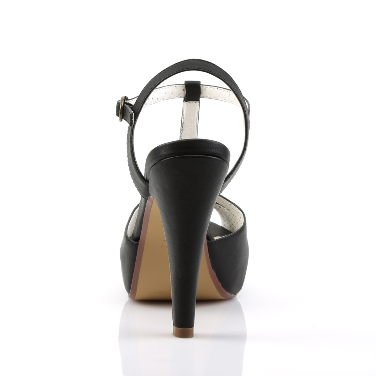 Pin Up Couture Bettie-23 BPU - Czarne sandały z platformą na obcasie