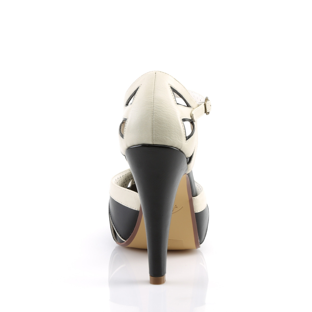 Pin Up Couture Bettie-25 B-CRPU - Czarne czółenka z paskami