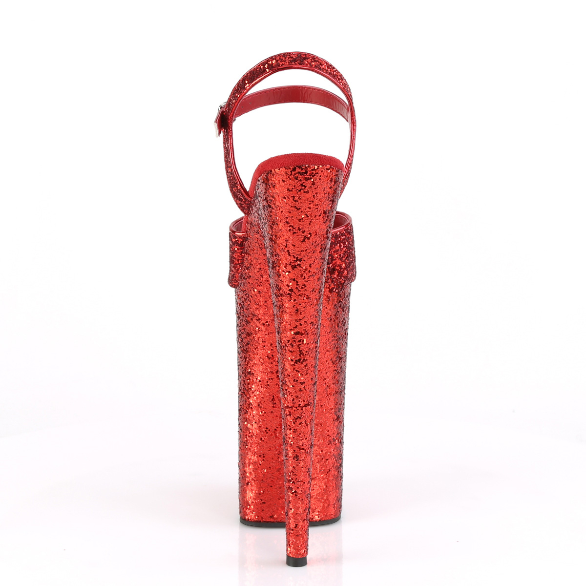 Pleaser Beyond-010LG RG/M - Czerwone sandały na wysokiej platformie