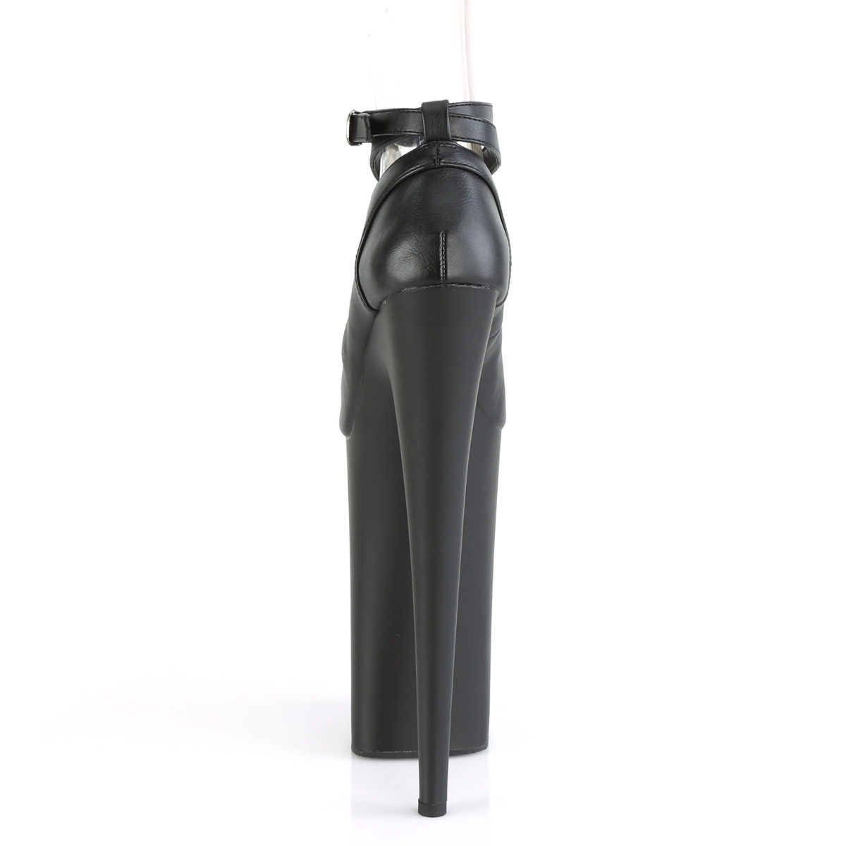 Pleaser Beyond-087 BPU/M - Czarne czółenka z paskami na wysokiej platformie