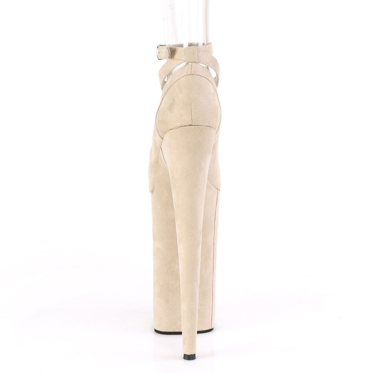 Pleaser Beyond-087FS BEFS/M - Beżowe czółenka z paskami na wysokiej platformie