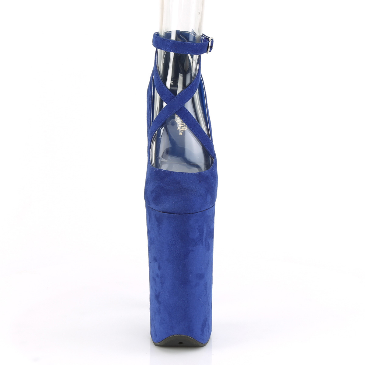 Pleaser Beyond-087FS RYBLFS/M - Niebieskie czółenka z paskami na wysokiej platformie