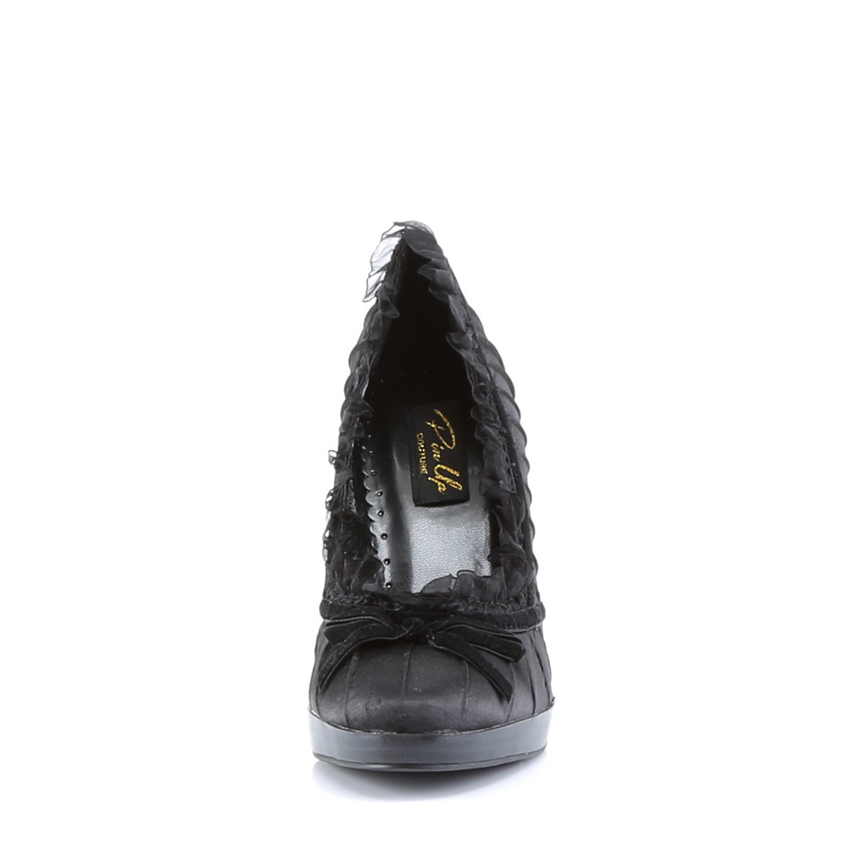 Pin Up Couture Bliss-38 B/SAT - Czarne czółenka