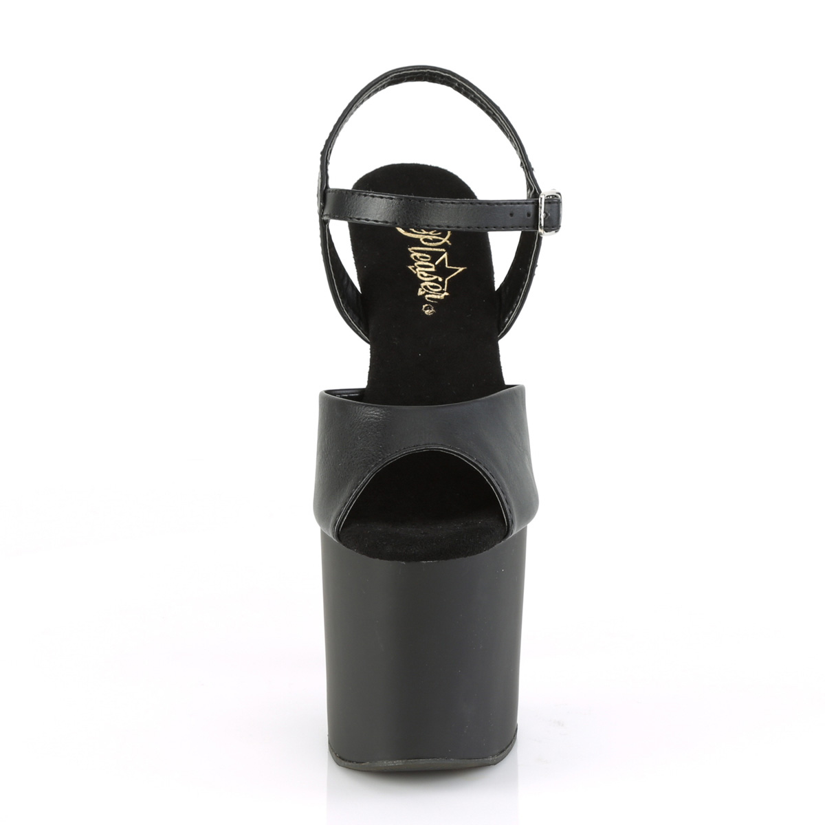 Pleaser Bondgirl-709 BPU/M - Czarne sandały na wysokiej platformie