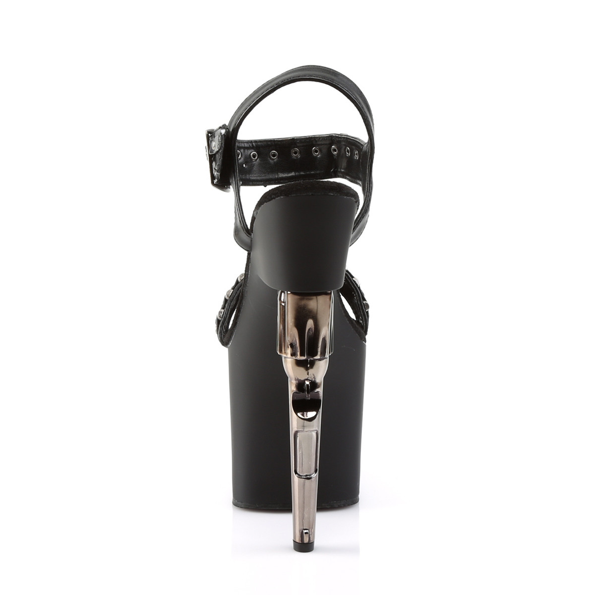 Pleaser Bondgirl-712 BPU/B - Czarne sandały na wysokiej platformie