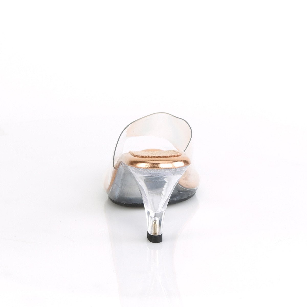 Fabulicious Belle-301 C-ROGLD/C - Przezroczyste klapki na platformie z wysokimi obcasami