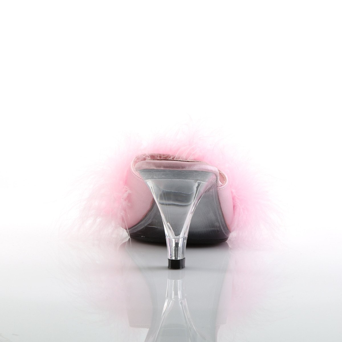 Fabulicious Belle-301F BP/SAT - Różowe klapki na obcasie