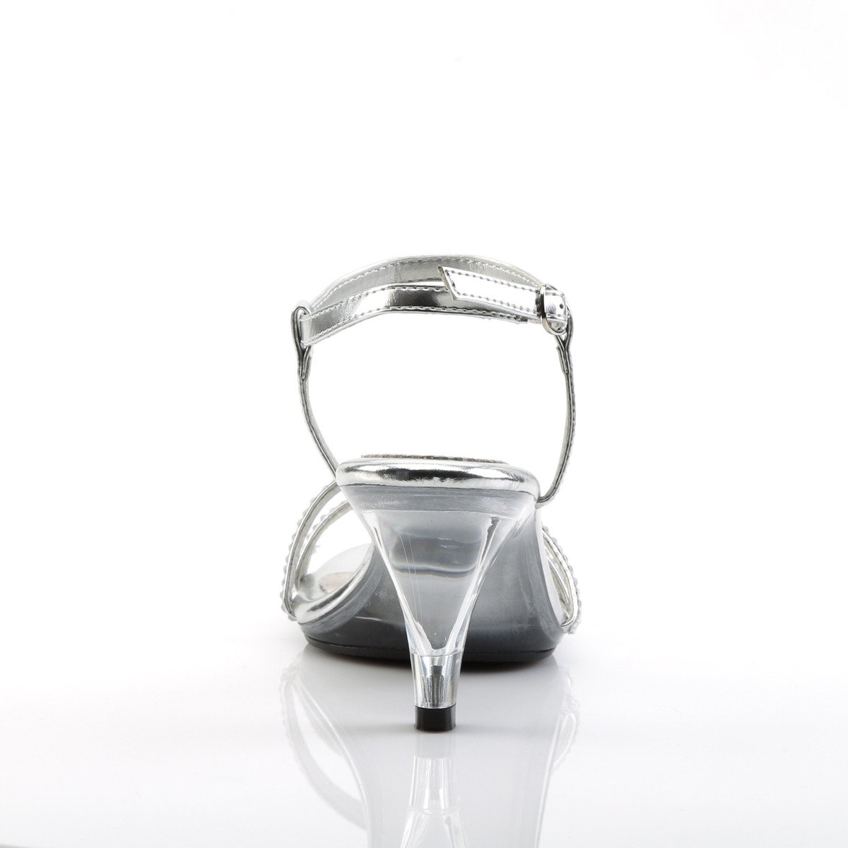 Fabulicious Belle-316 S/RS - Srebrne sandały na obcasie