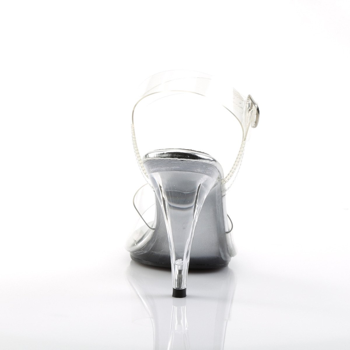 Fabulicious Caress-408 C/M - Przezroczyste sandały na obcasie
