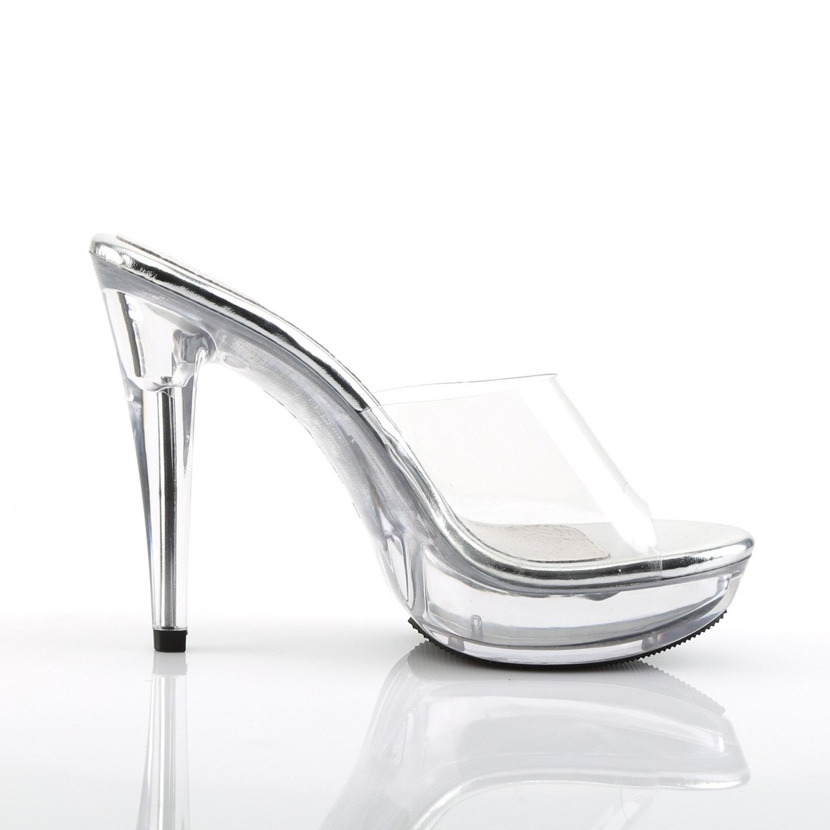 Fabulicious Cocktail-501 C/M - Przezroczyste klapki na wysokim obcasie