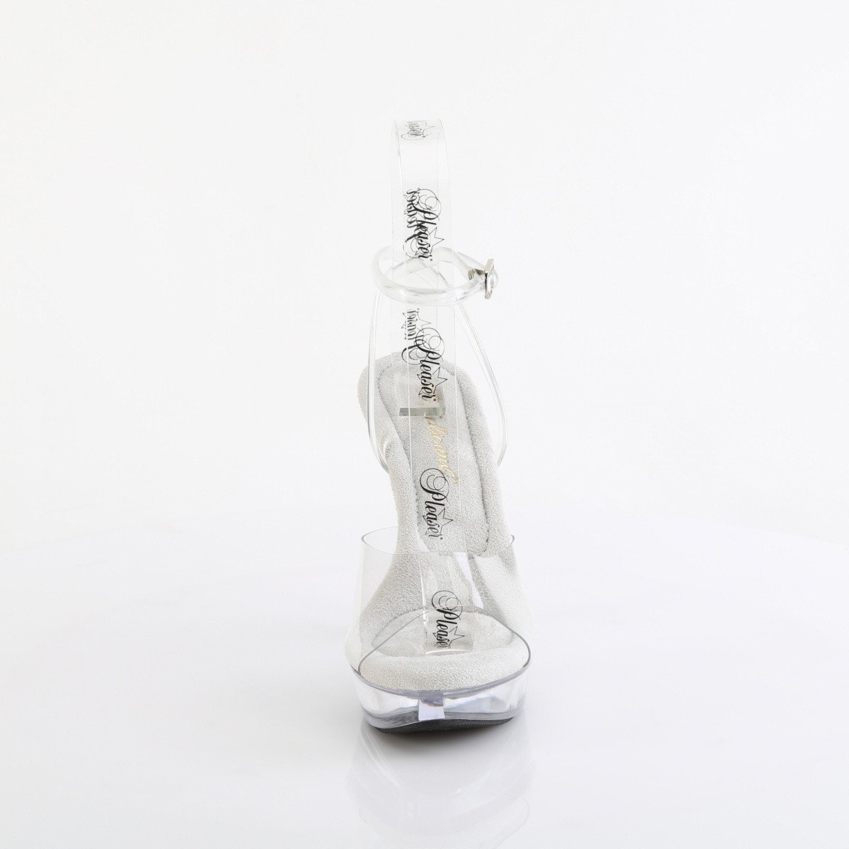 Fabulicious Cocktail-506 C/M - Przezroczyste sandały z platformą na wysokim obcasie