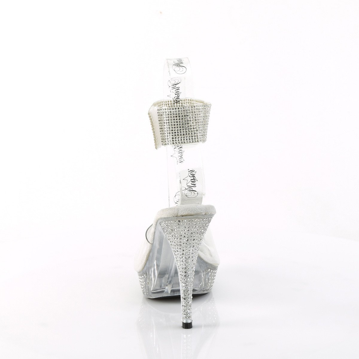 Fabulicious Elegant-442 C/M - Przezroczyste buty z paskiem nad kostką