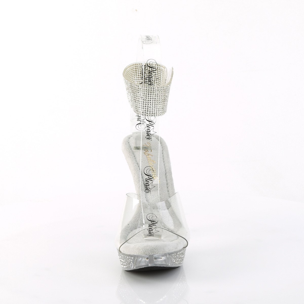 Fabulicious Elegant-442 C/M - Przezroczyste buty z paskiem nad kostką