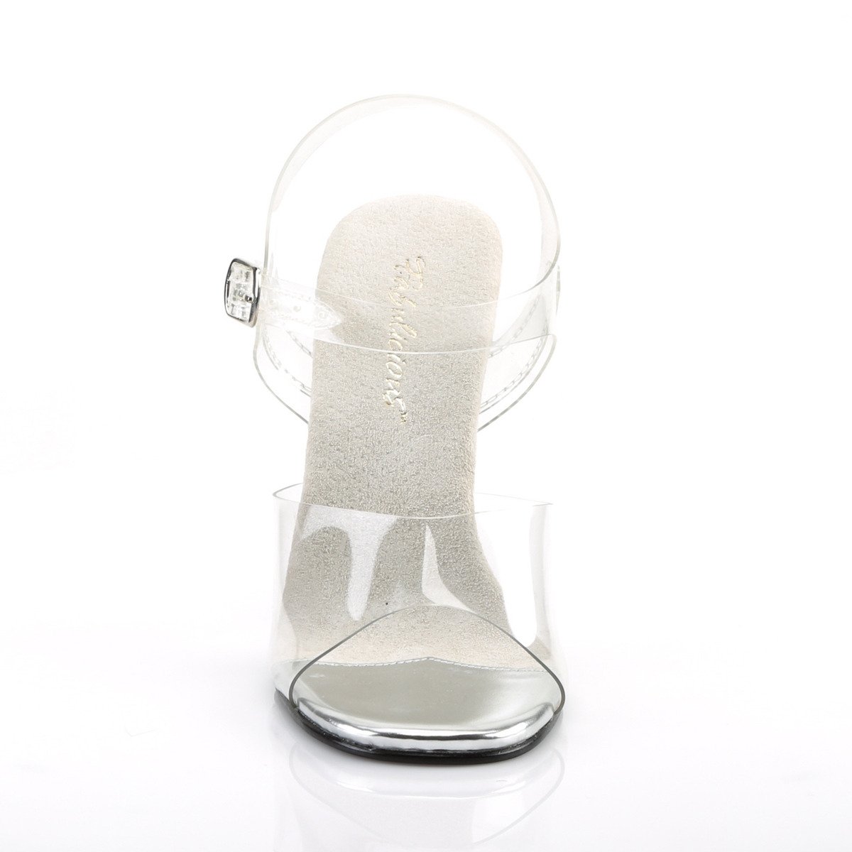 Fabulicious Gala-08 C/M - Przezroczyste sandały na wysokim obcasie