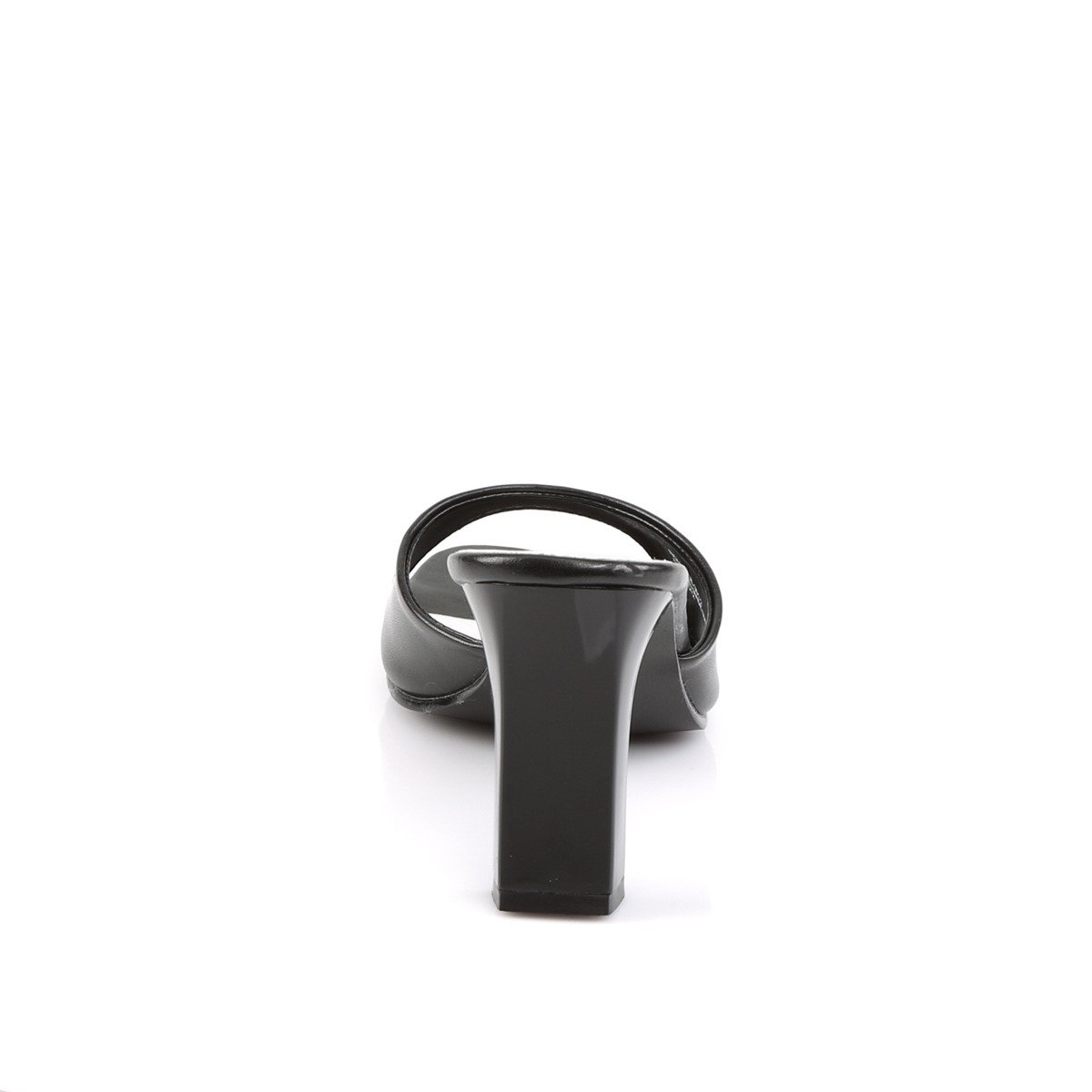 Fabulicious Romance-301-2 B/PU - Czarne klapki z szerokimi obcasami