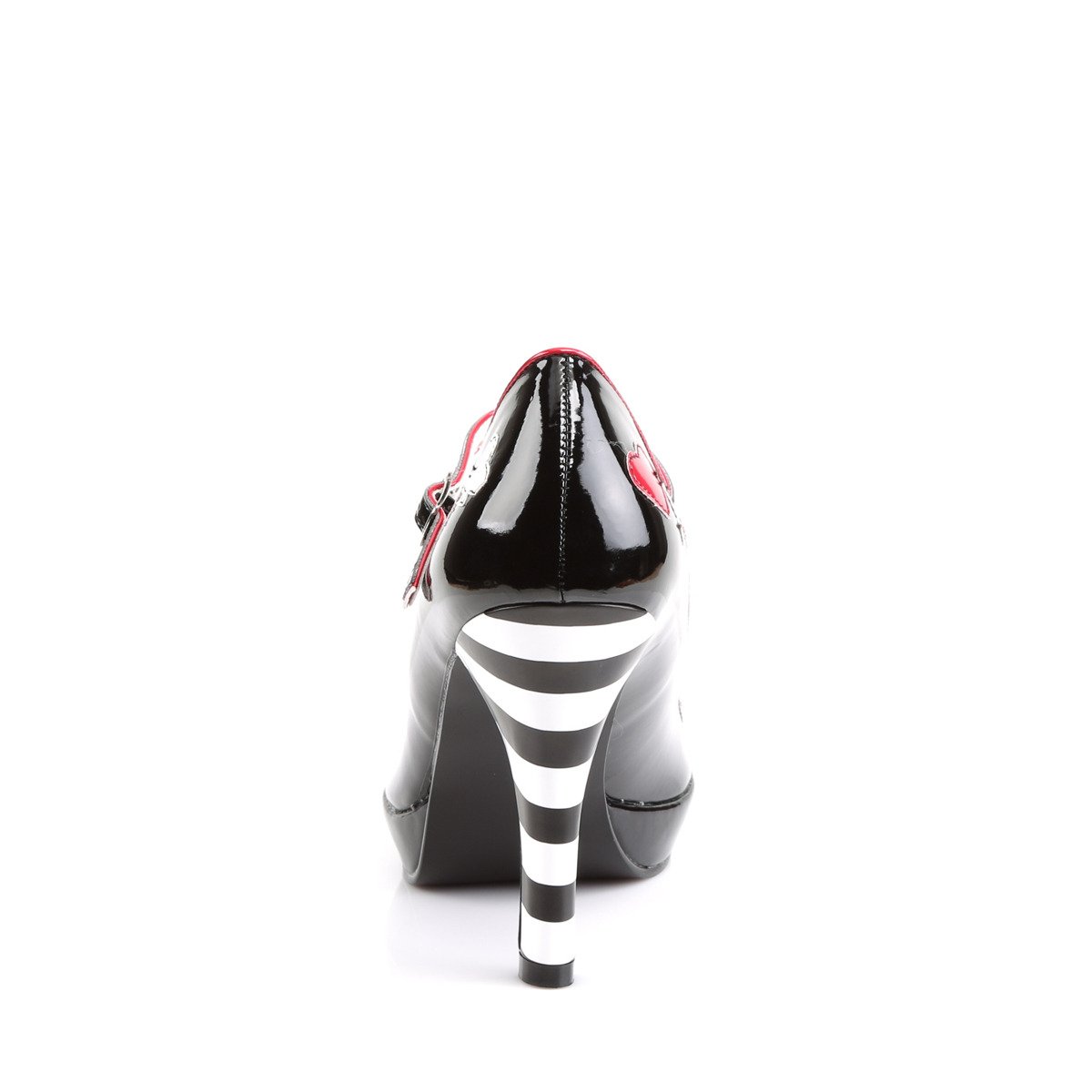 Funtasma Contessa-57 B - Błyszczące czarne czółenka z paskami