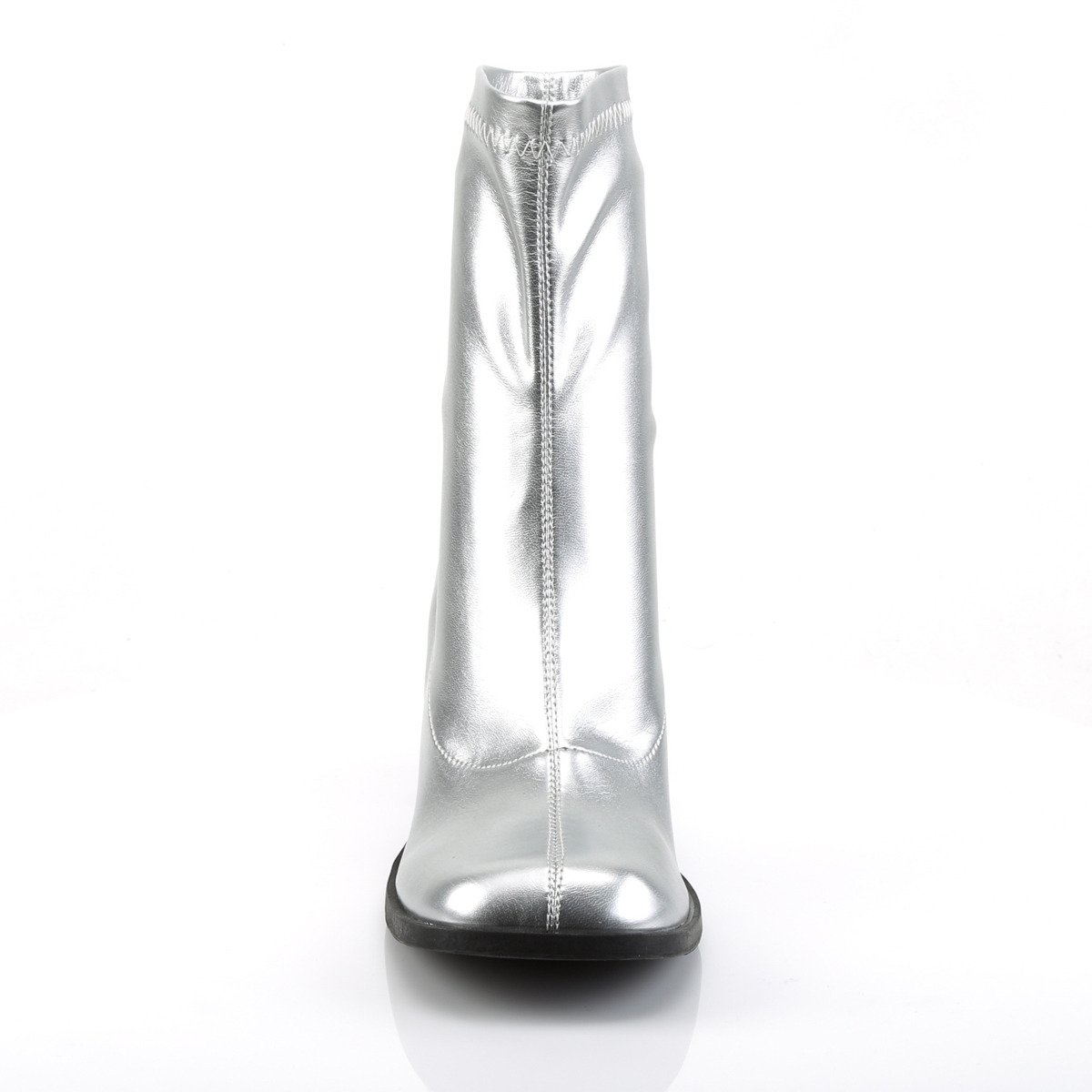 Funtasma Gogo-150 SPU - Srebrne buty za kostkę z szerokimi obcasami