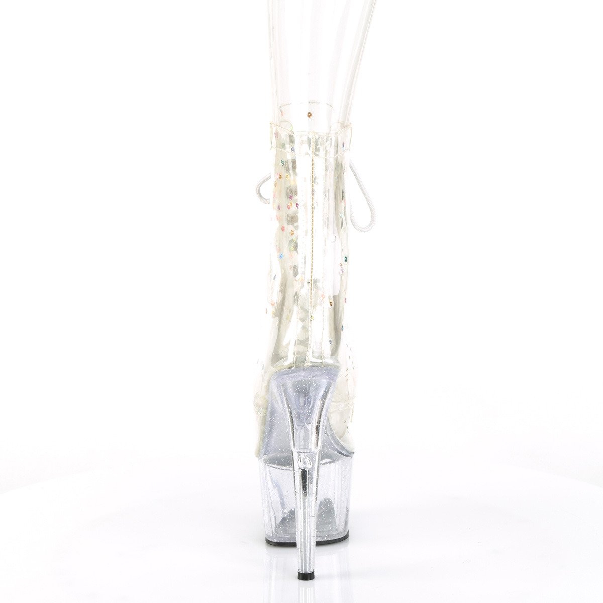 Pleaser Adore-1020C-2 CTPU/C - Przezroczyste buty za kostkę na wysokiej platformie