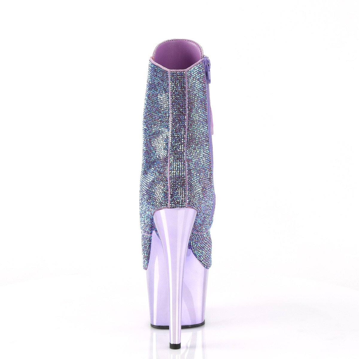 Pleaser Adore-1020CHRS LV/LVCH - Fioletowe buty za kostkę na wysokiej platformie