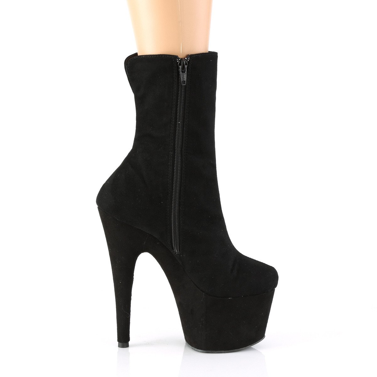 Pleaser Adore-1042 BFS/M - Czarne buty za kostkę na wysokiej platformie