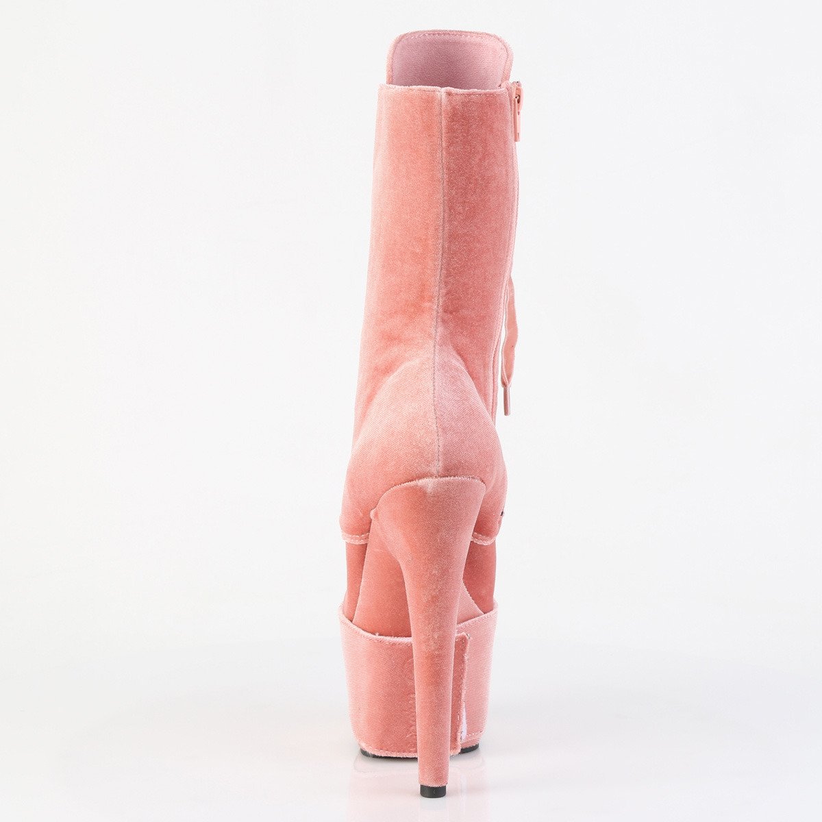 Pleaser Adore-1045VEL DTPN/M - Różowe buty za kostkę na wysokiej platformie