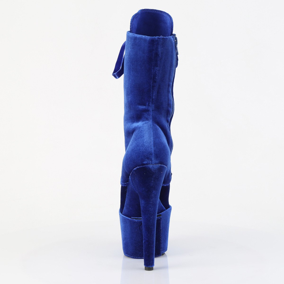 Pleaser Adore-1045VEL NB/M - Niebieskie buty za kostkę na wysokiej platformie