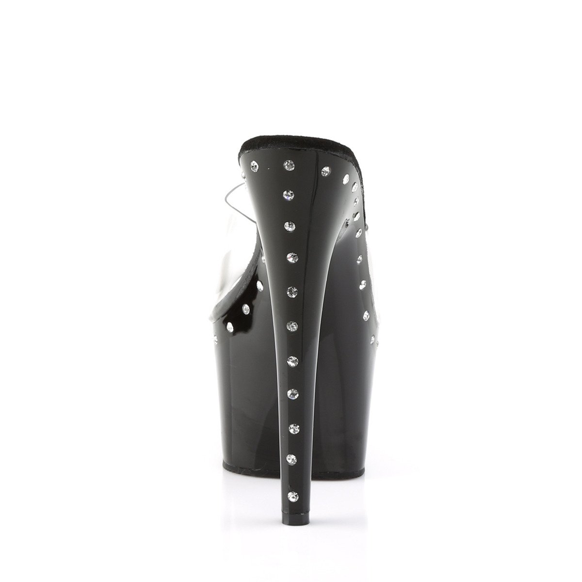 Pleaser Adore-701LS C/B - Przezroczyste sandały na wysokiej platformie