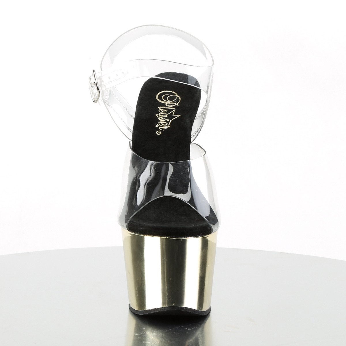 Pleaser Adore-708 C/GCH - Przezroczyste sandały na wysokiej platformie