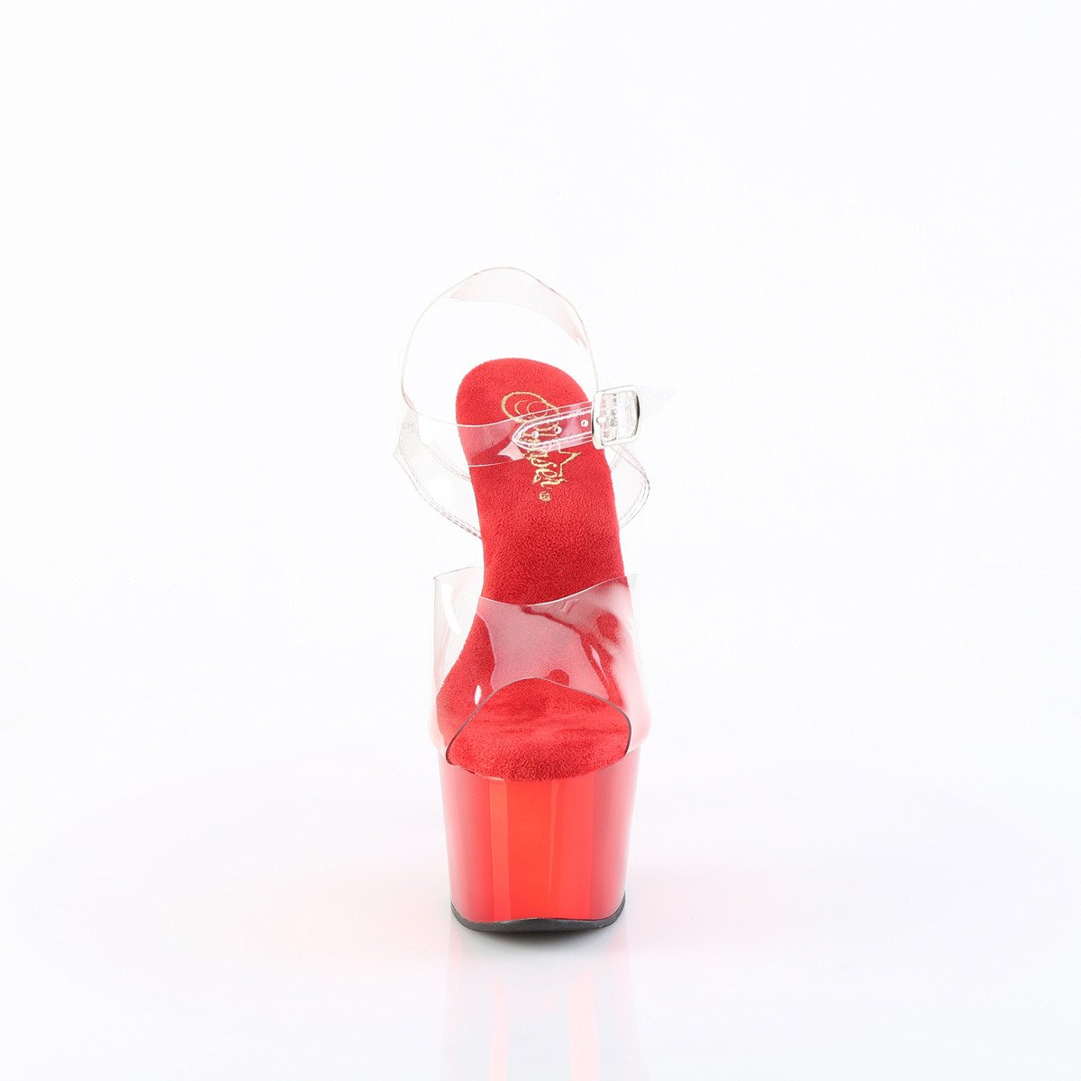 Pleaser Adore-708 C-M/RCH - Przezroczyste sandały na wysokiej platformie