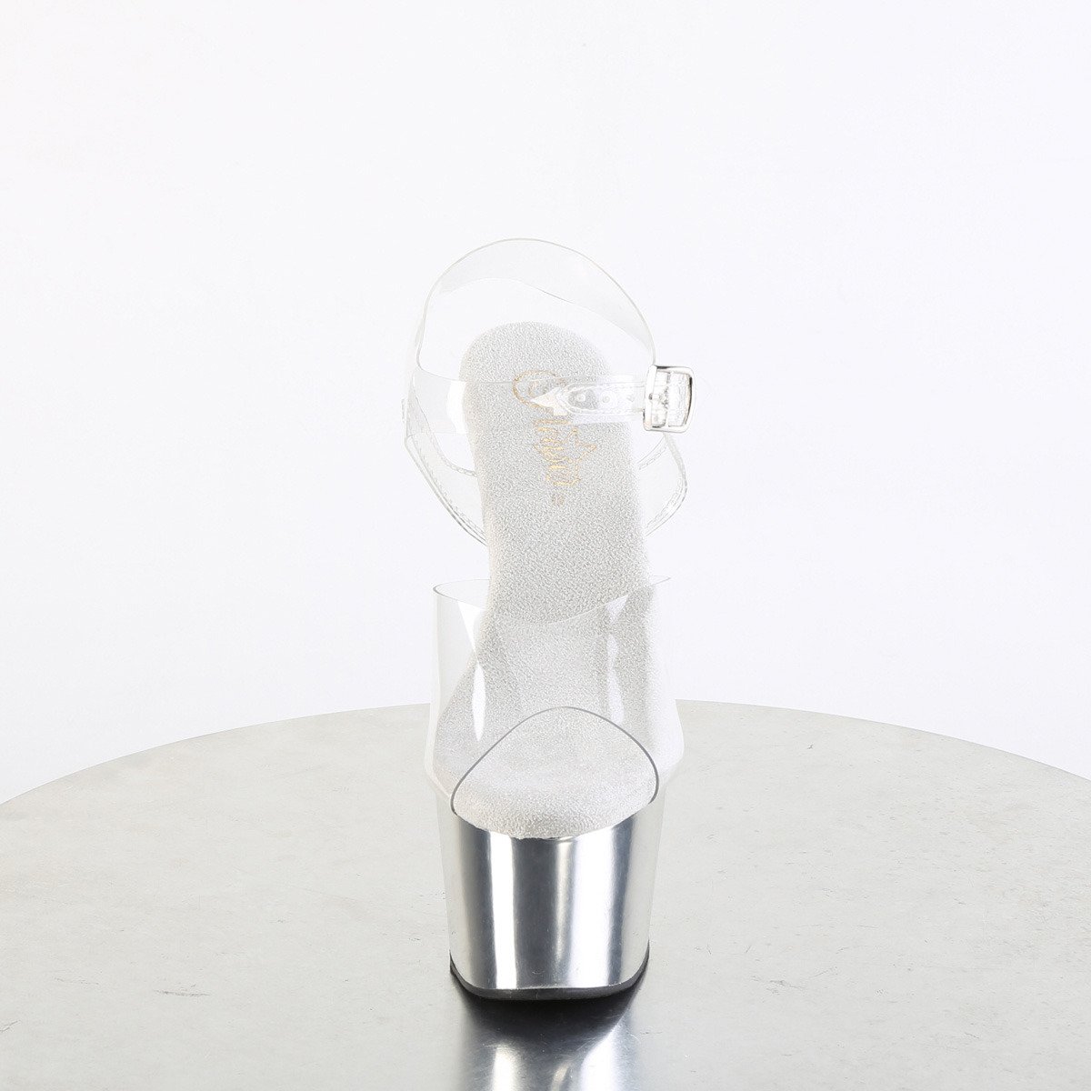 Pleaser Adore-708 C-M/SCH - Przezroczyste sandały na wysokiej platformie