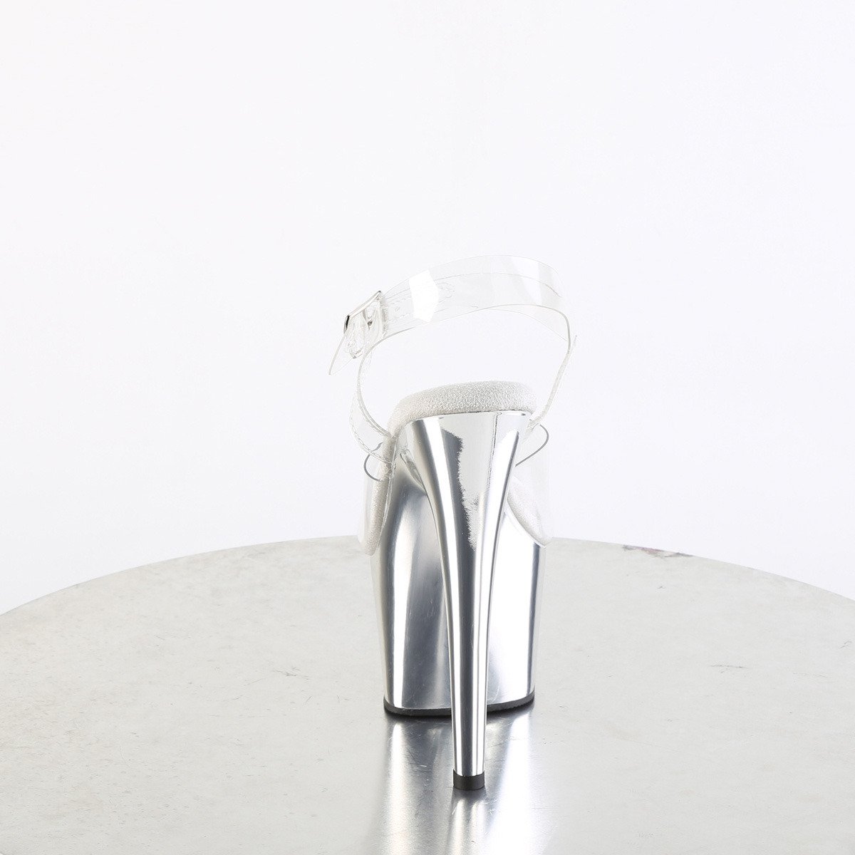 Pleaser Adore-708 C-M/SCH - Przezroczyste sandały na wysokiej platformie